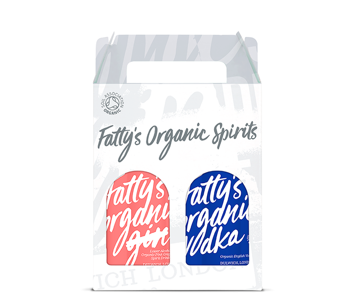 Fatty's Organic Pink Grapefruit Spirit & Vodka 2 x 20cl Gift Box