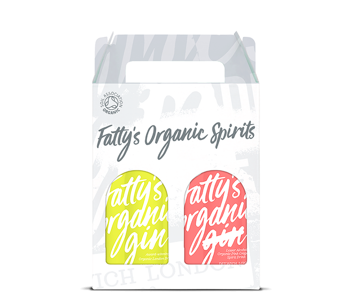 Fatty's Organic London Dry Gin & Pink Grapefruit Spirit 2 x 20cl Gift Box