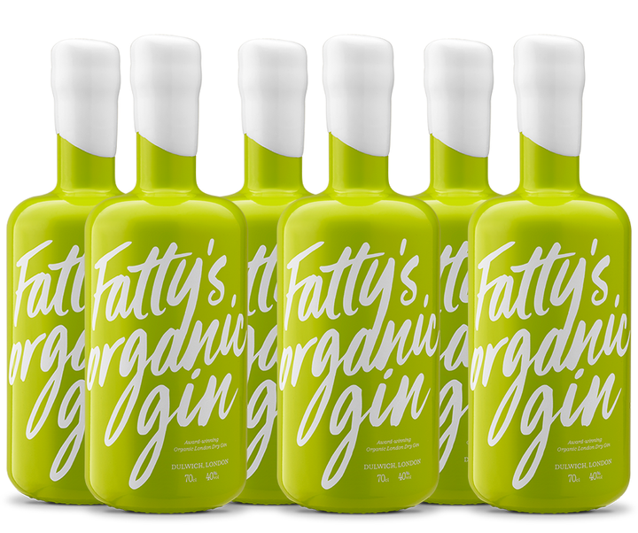 Case of 6 Fatty's Organic Gin 70cl | 40% Vol