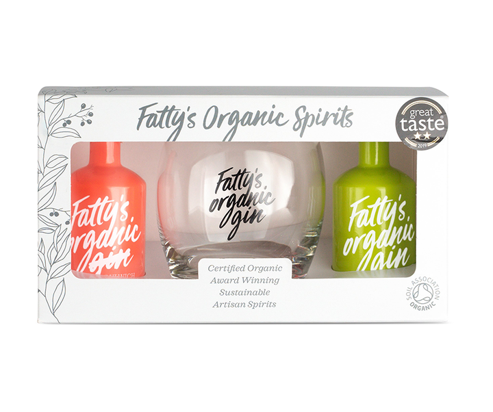 Miniature Gift Set | 5cl London Dry Gin and 5cl Pink Grapefruit with a branded glass